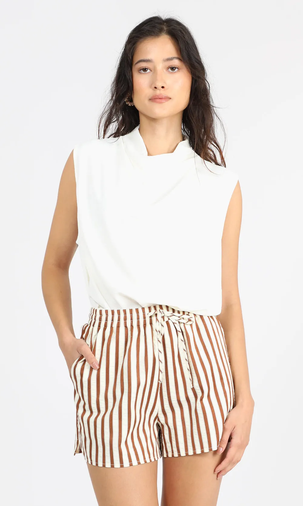 Graham Stripe Pull Up Shorts sold by Greylin product image thumbnail 3