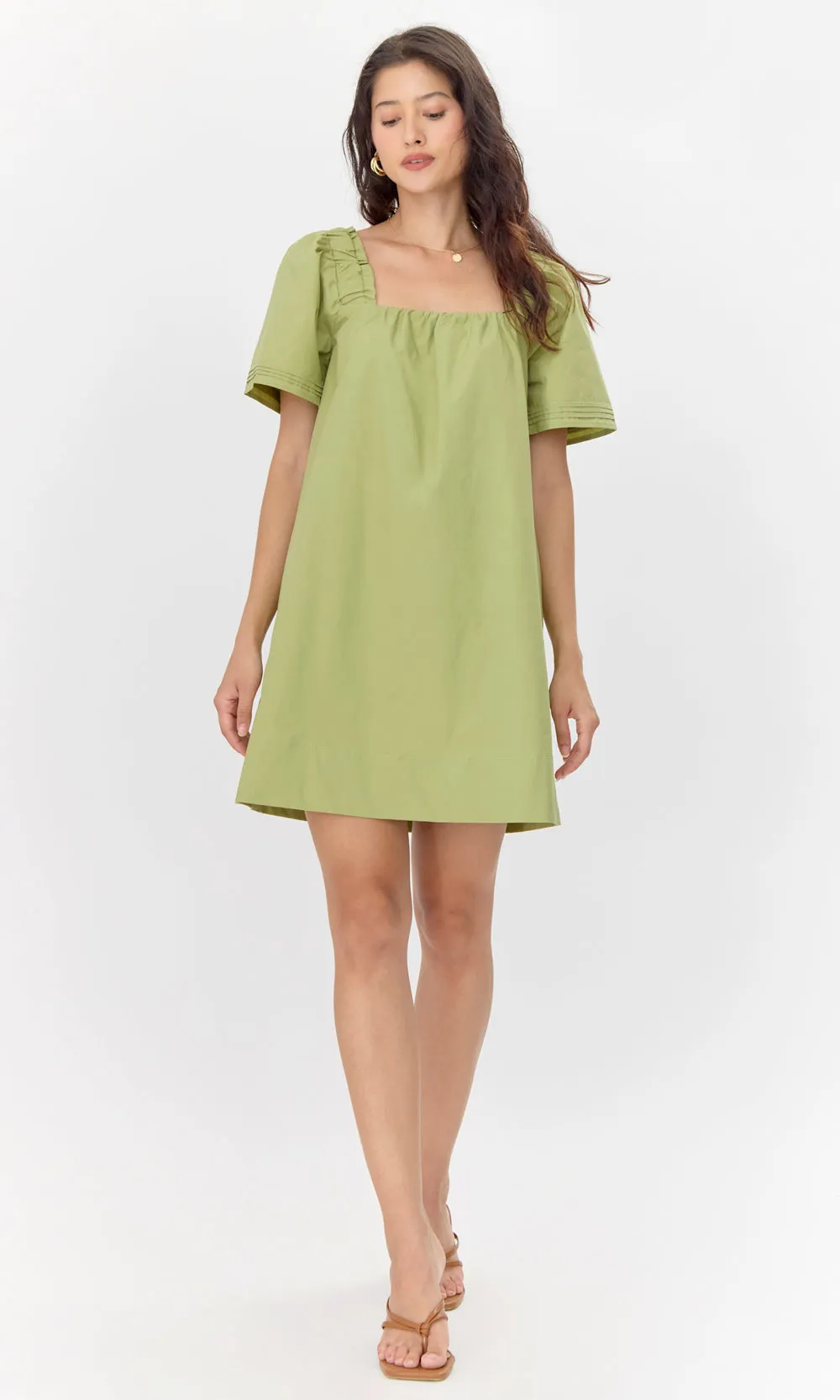 Nadia Poplin Square Neck Mini Dress sold by Greylin product image thumbnail 4