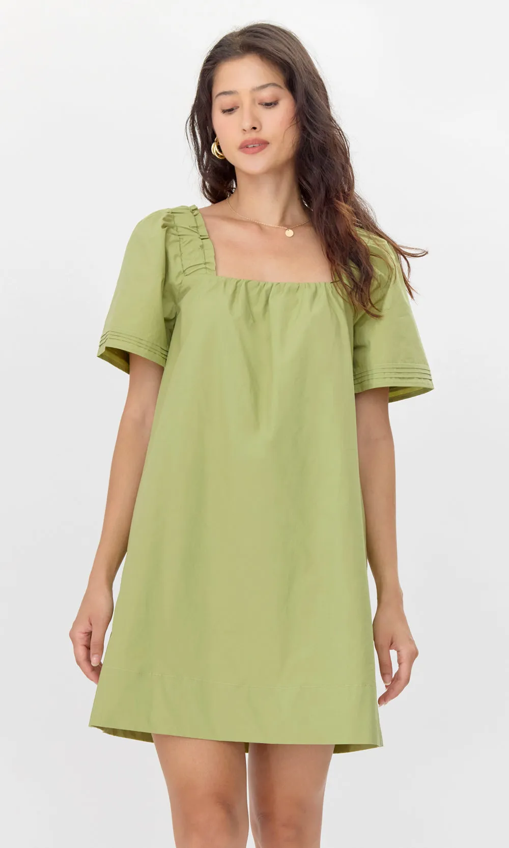 Nadia Poplin Square Neck Mini Dress sold by Greylin product image thumbnail 2