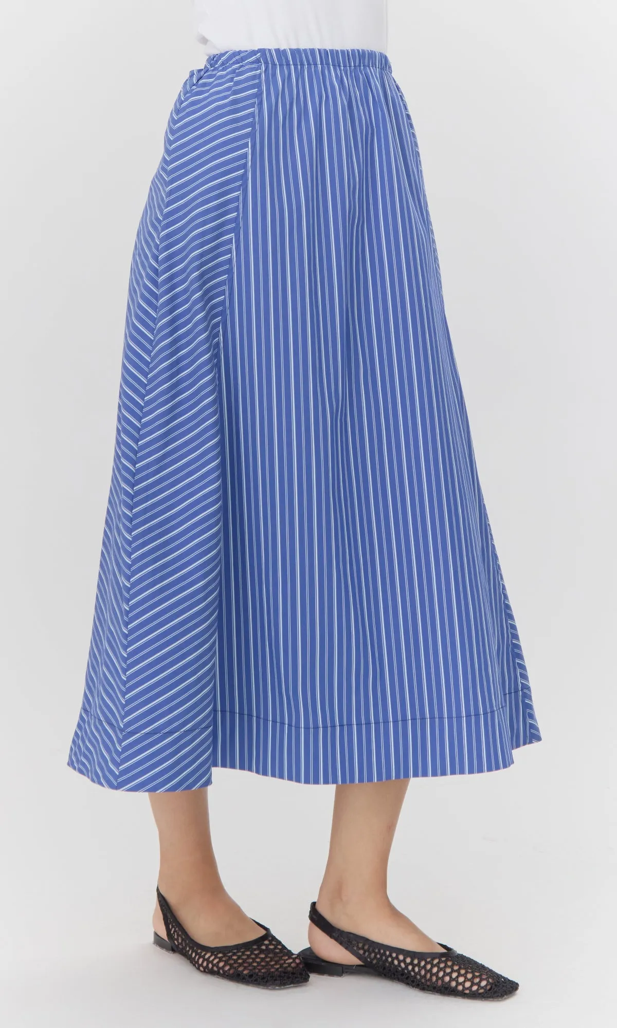 Kendall Play Stripe Midi A-Line Skirt sold by Greylin product image thumbnail 2