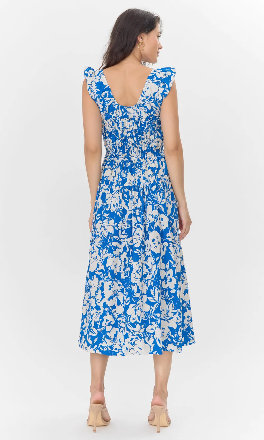 Daria Smocked Print Midi Dress sold by Greylin product image thumbnail 5