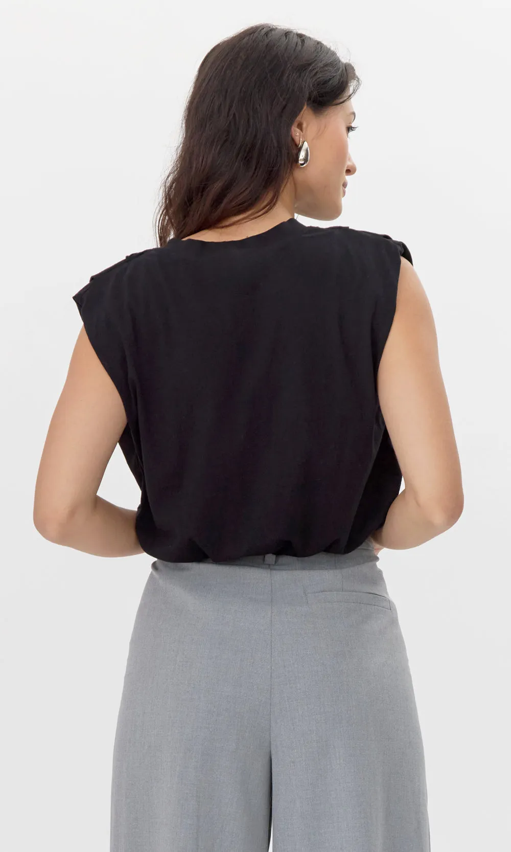 Alisa Padded Shoulder Jersey Bubble Top sold by Greylin product image thumbnail 5