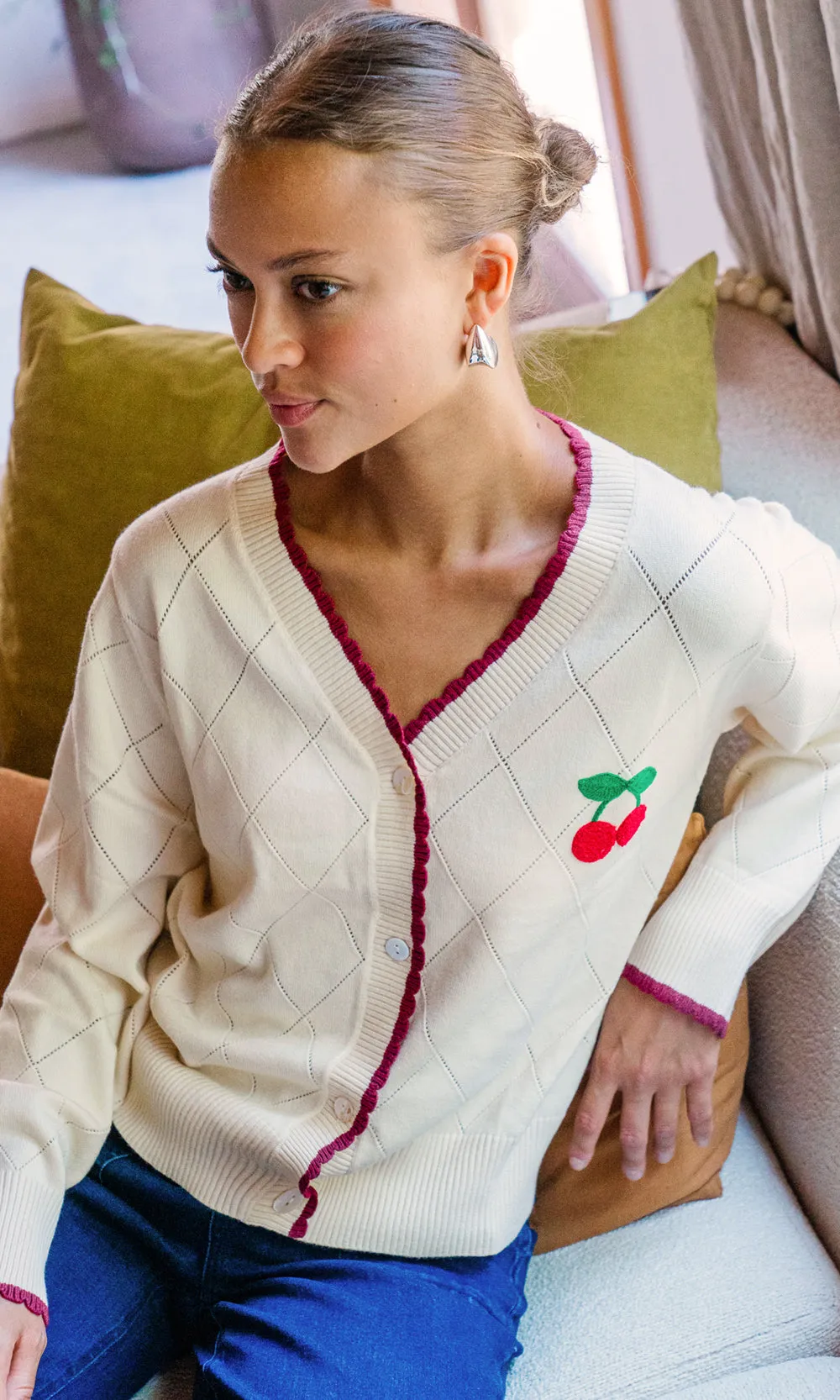 Cherry Knit Cardigan sold by Greylin product image thumbnail 4