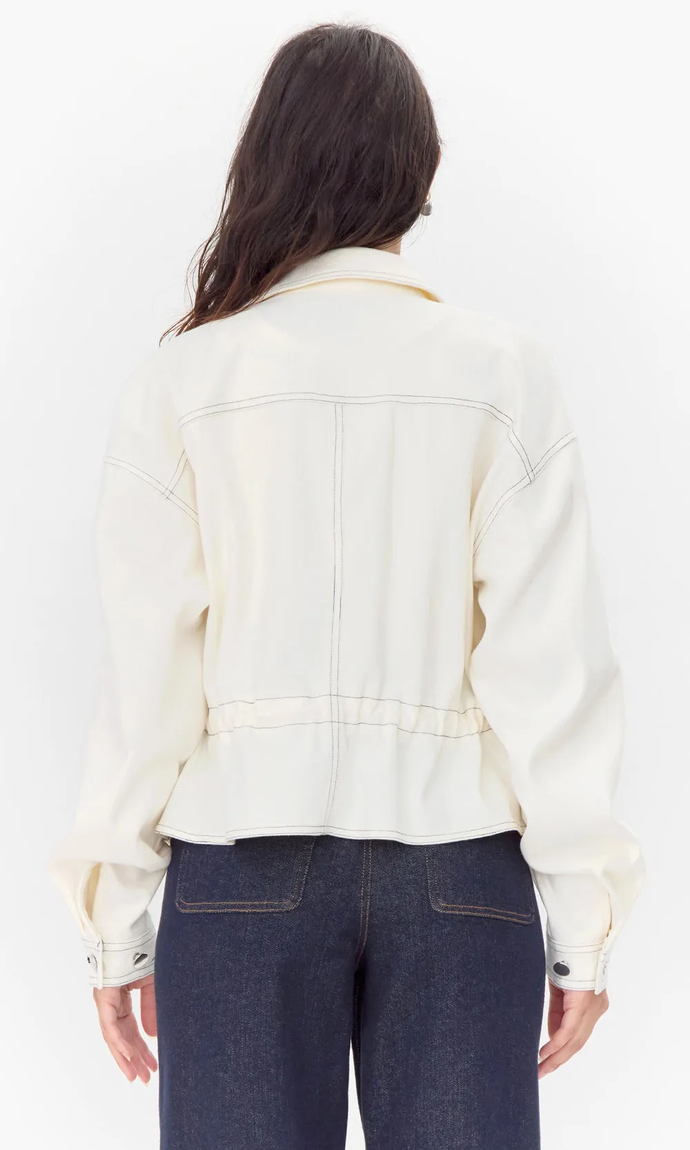 Quinn Waist Tie Stretch Twill Jacket sold by Greylin product image thumbnail 5