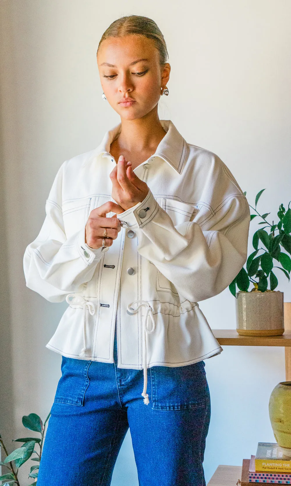 Quinn Waist Tie Stretch Twill Jacket sold by Greylin product image thumbnail 2