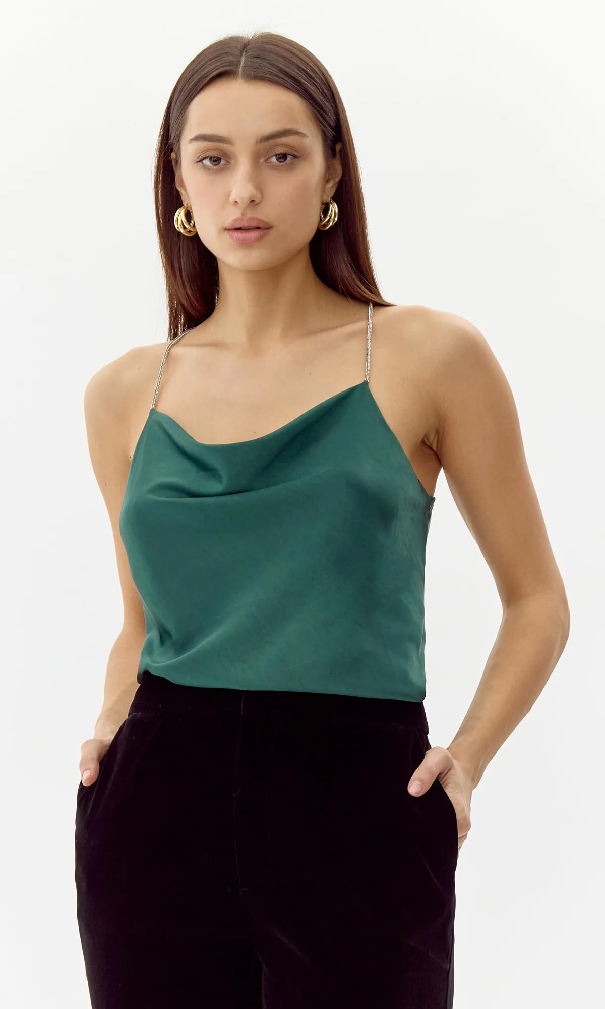 Kansas Jeweled Cowl Cami Top sold by Greylin product image thumbnail 3