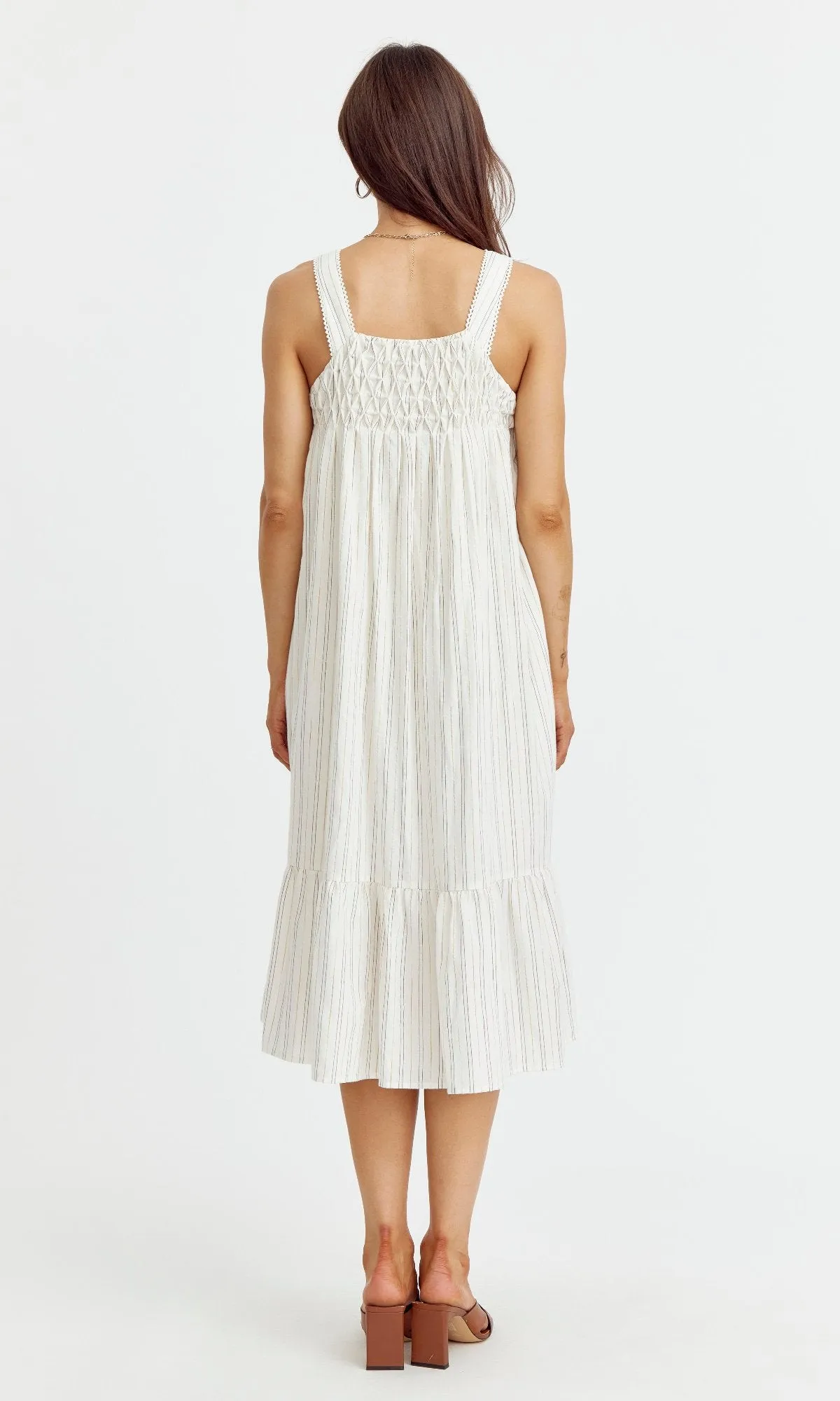 Noulla Smocked Tank Midi Dress sold by Greylin product image thumbnail 3