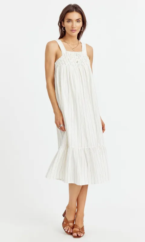 Noulla Smocked Tank Midi Dress sold by Greylin