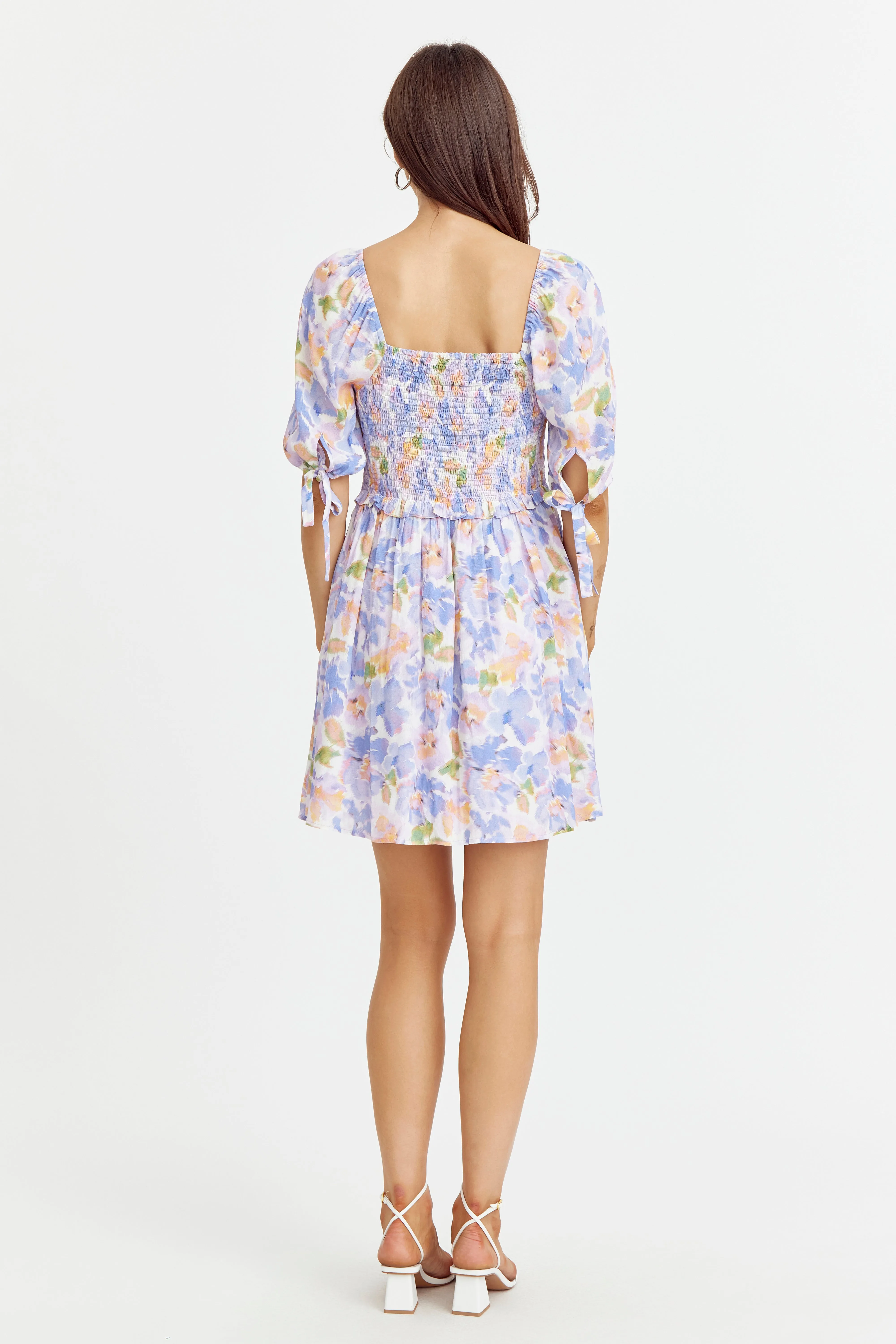 Ritali Floral Smocked Mini Dress sold by Greylin product image thumbnail 5