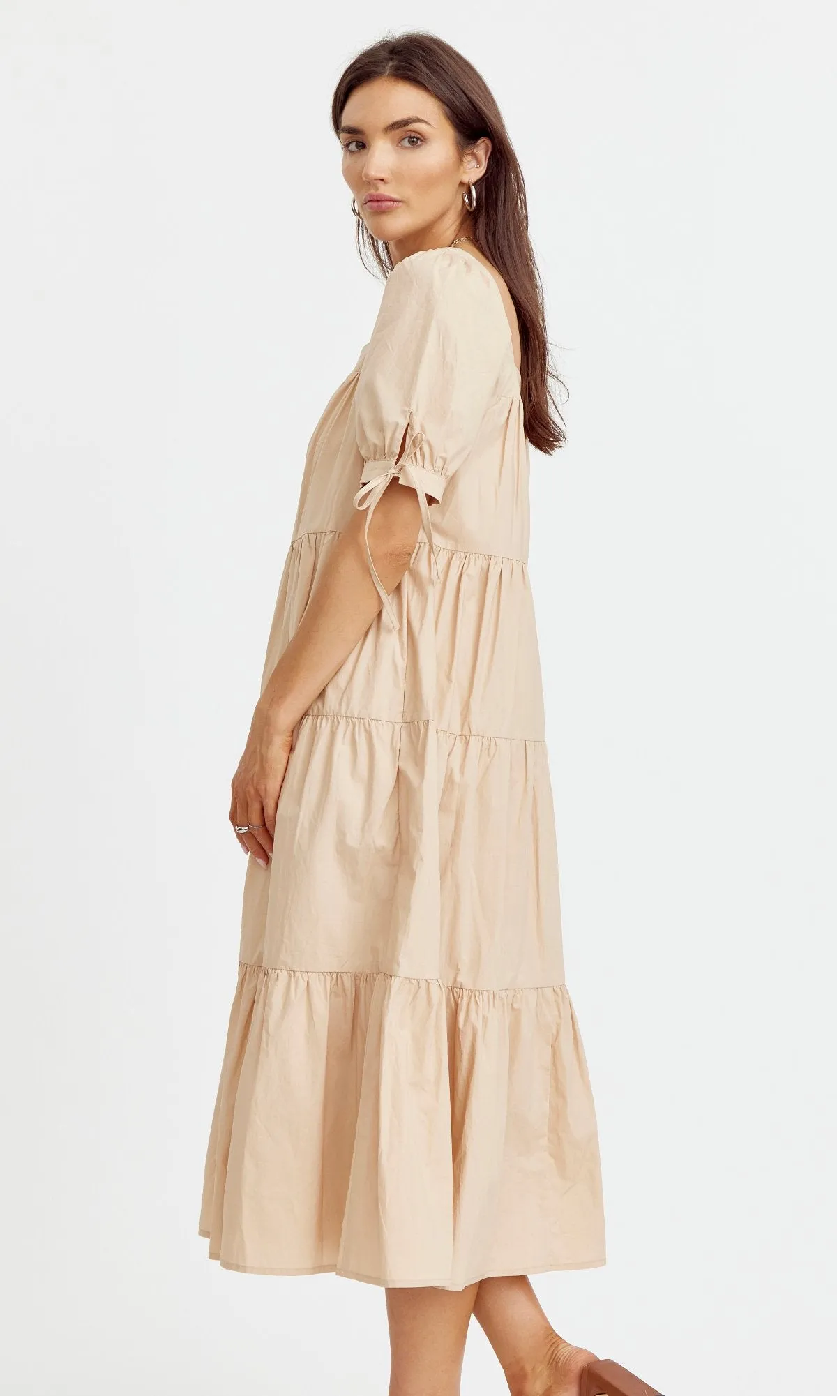 Tessa Tiered Poplin Midi Dress sold by Greylin product image thumbnail 2