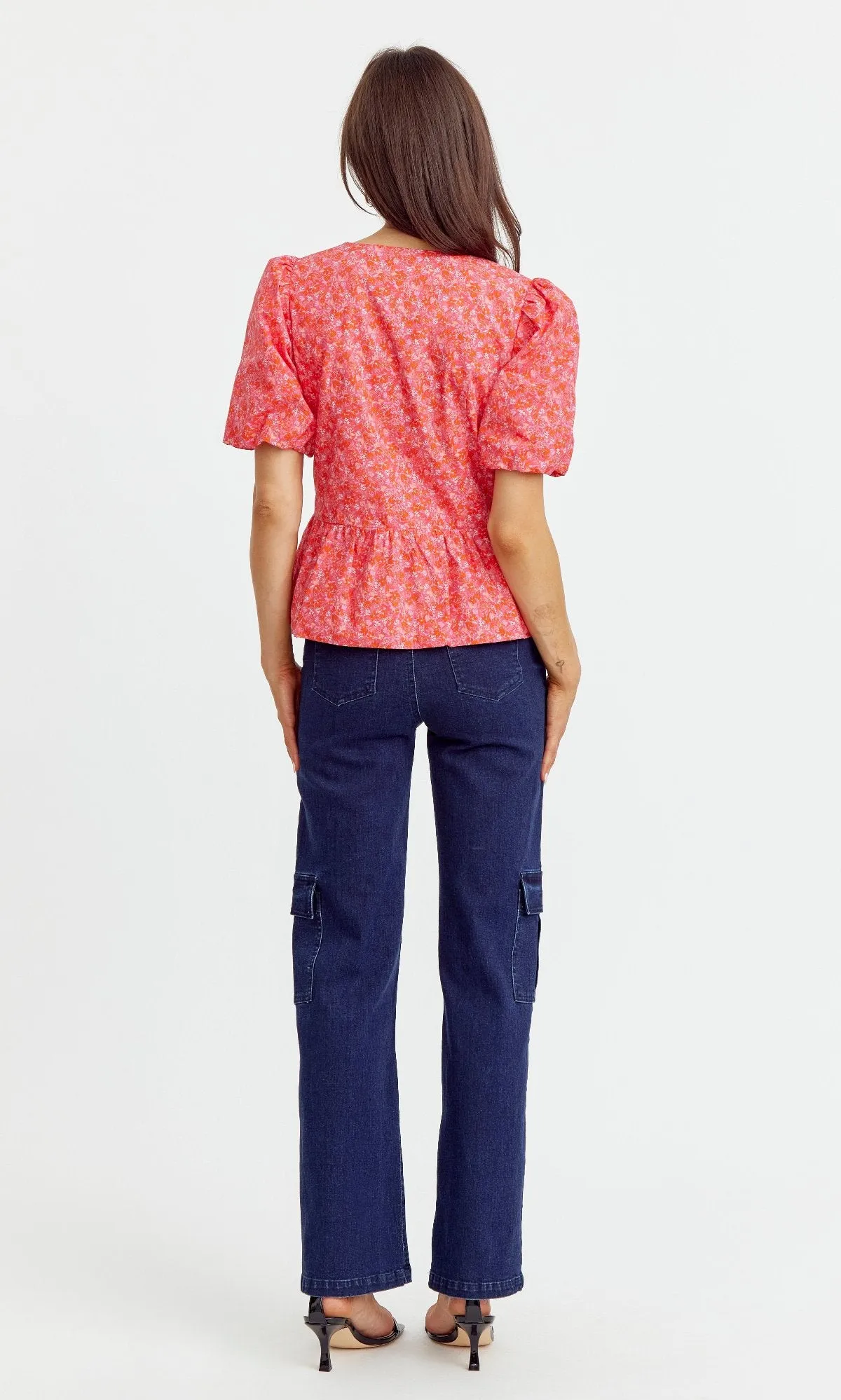 Betty Poplin Puff Sleeve Top sold by Greylin product image thumbnail 4