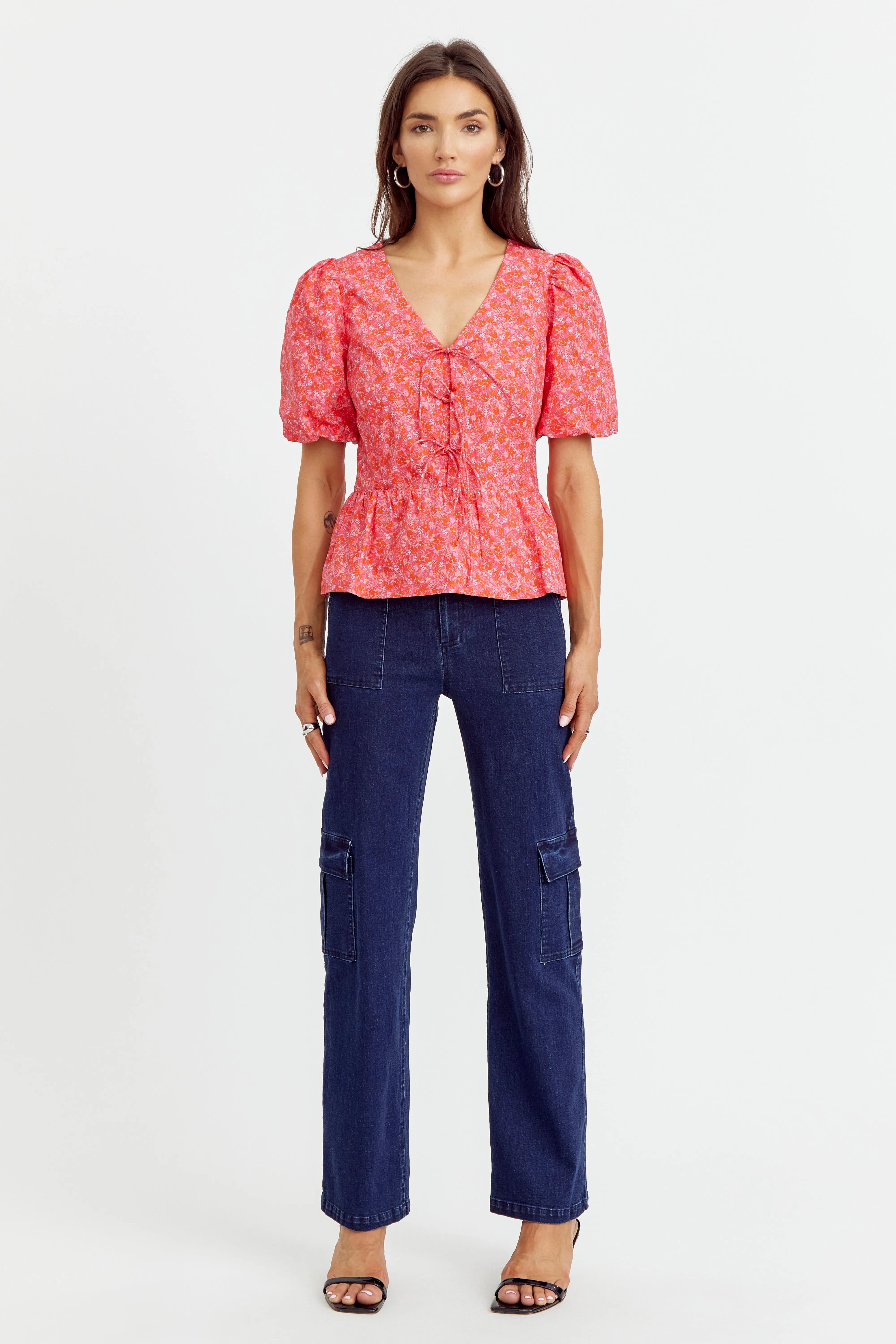 Betty Poplin Puff Sleeve Top sold by Greylin product image thumbnail 5