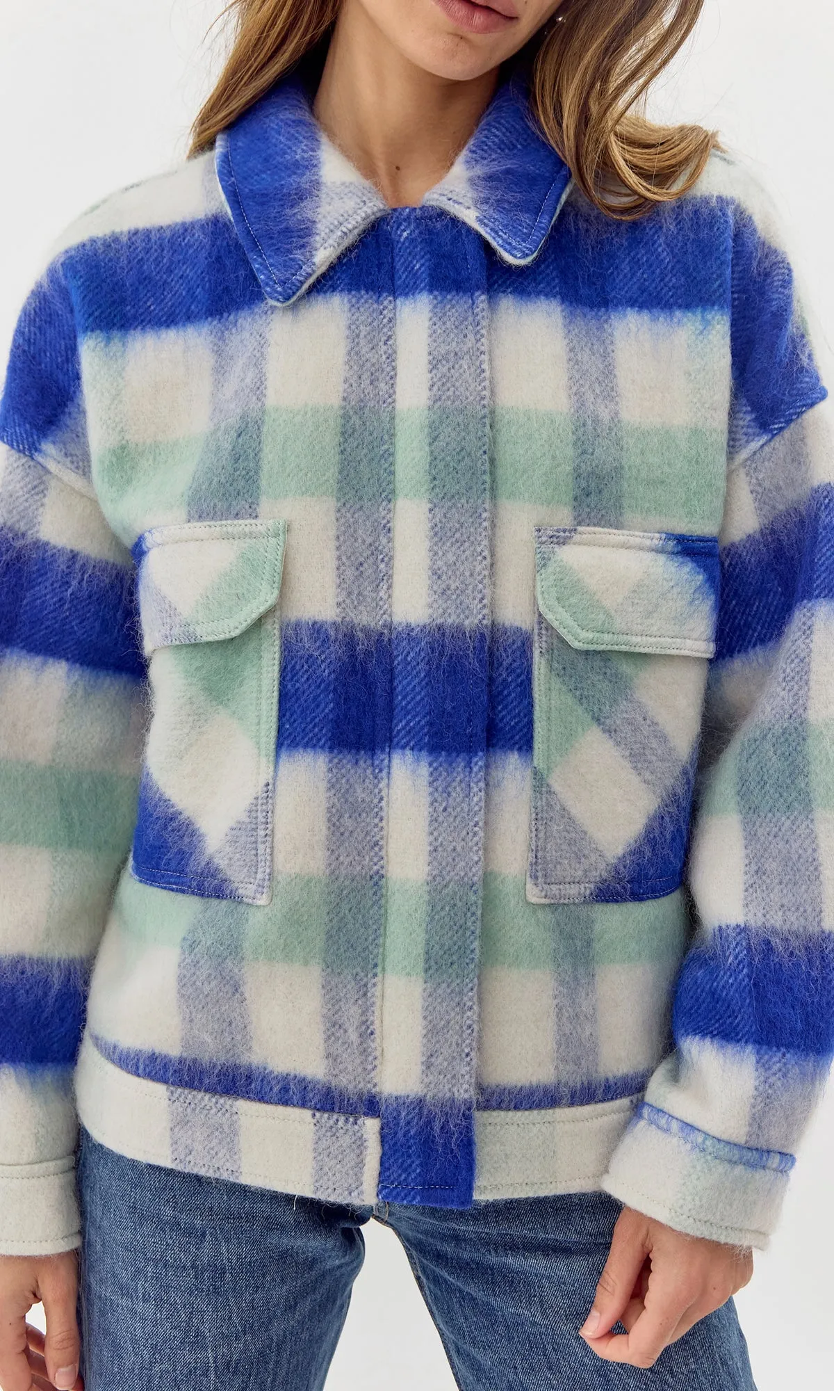 Peyton Plaid Cozy Knit Jacket sold by Greylin product image thumbnail 5