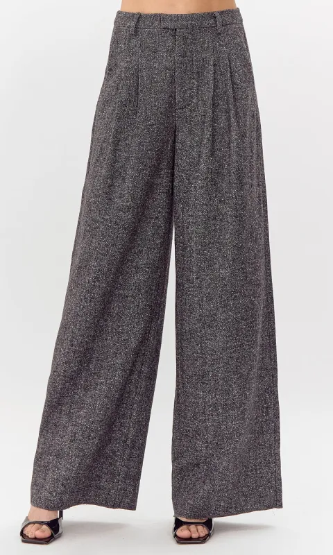 Herringbone Wide Leg Trouser sold by Greylin