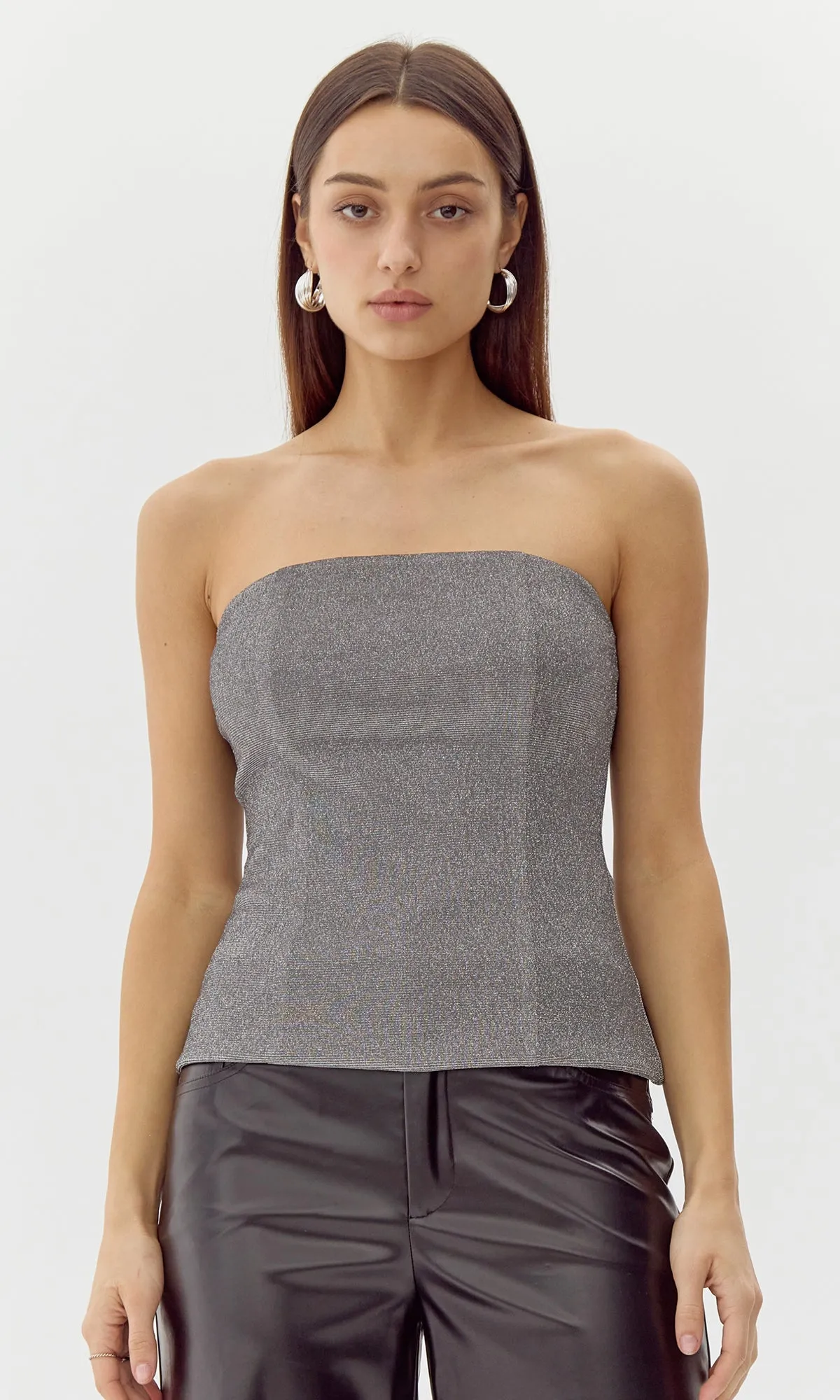 Catalina Metallic Tube Top sold by Greylin