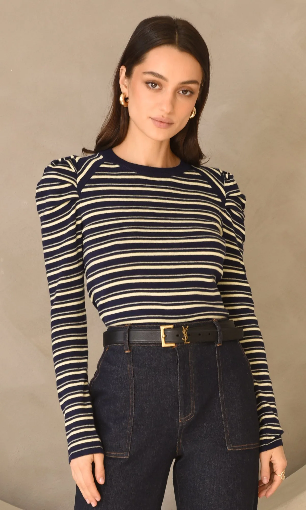 Wally Stripe Knit Top sold by Greylin
