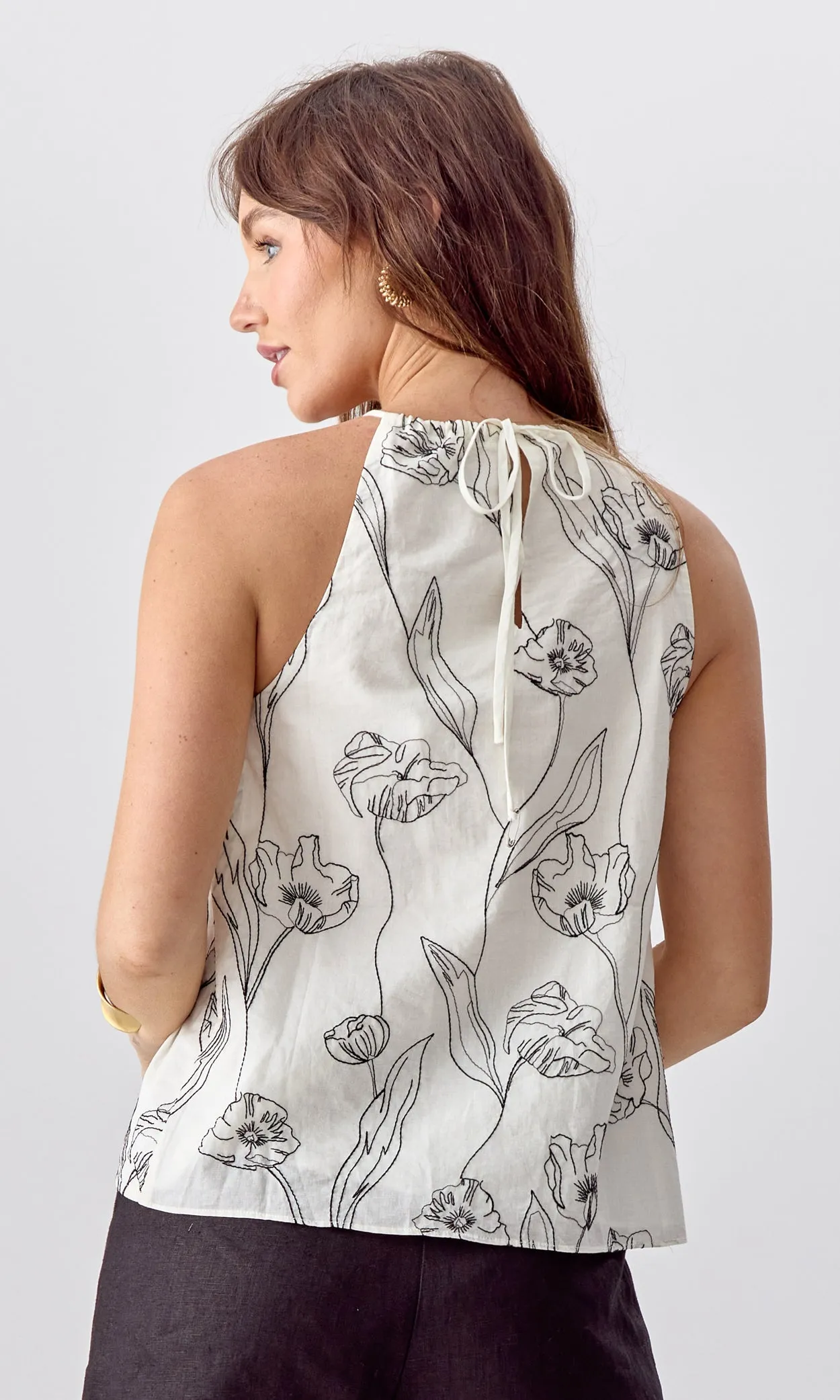 Moira Embroidered Halter Top sold by Greylin product image thumbnail 3