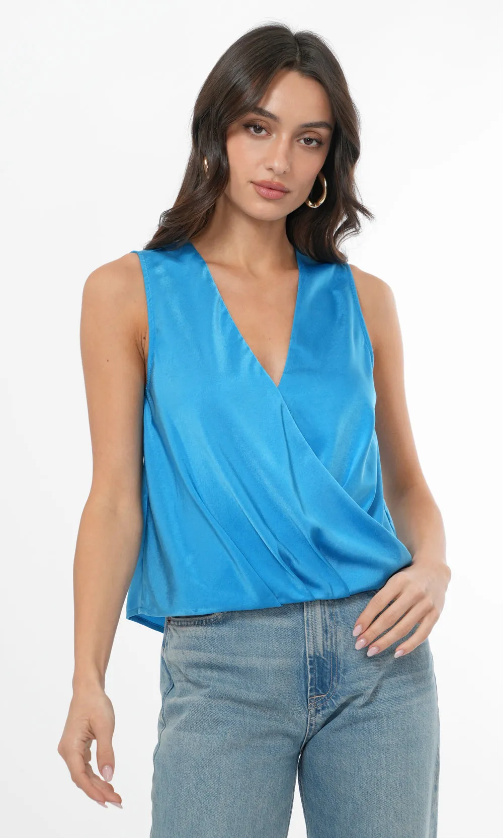 Melina Surplice Satin Top sold by Greylin product image thumbnail 2