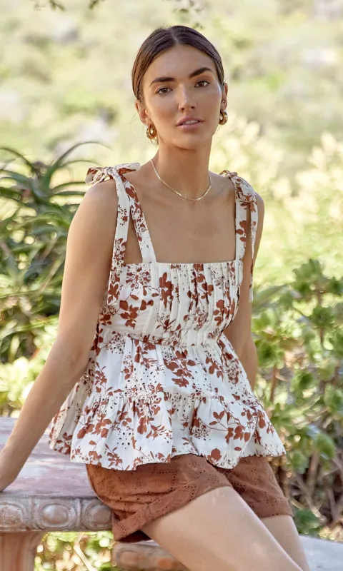 Villa Embroidered Cotton Top made by Greylin