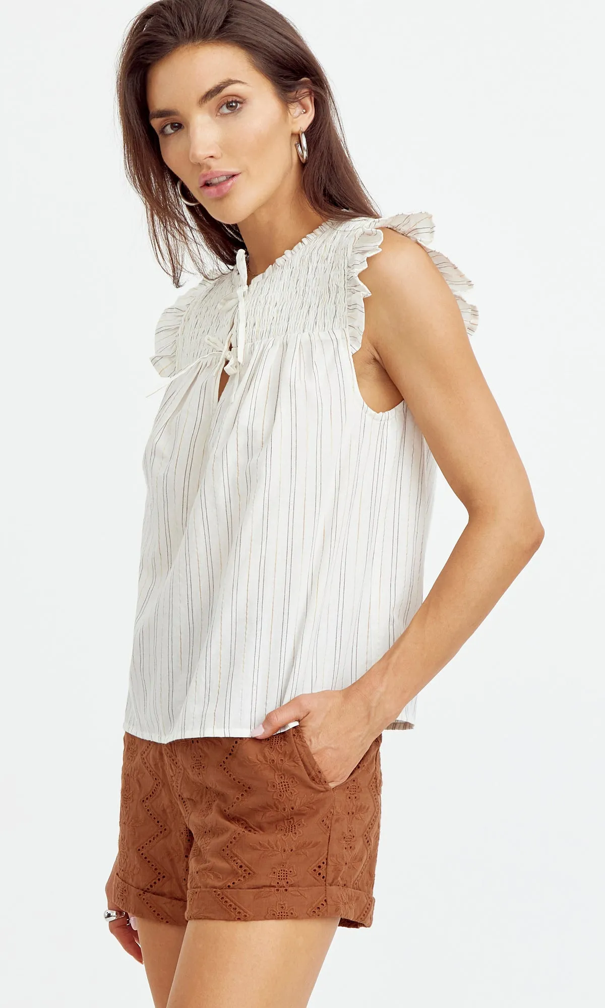 Venice Smocked Stripe Top sold by Greylin product image thumbnail 3