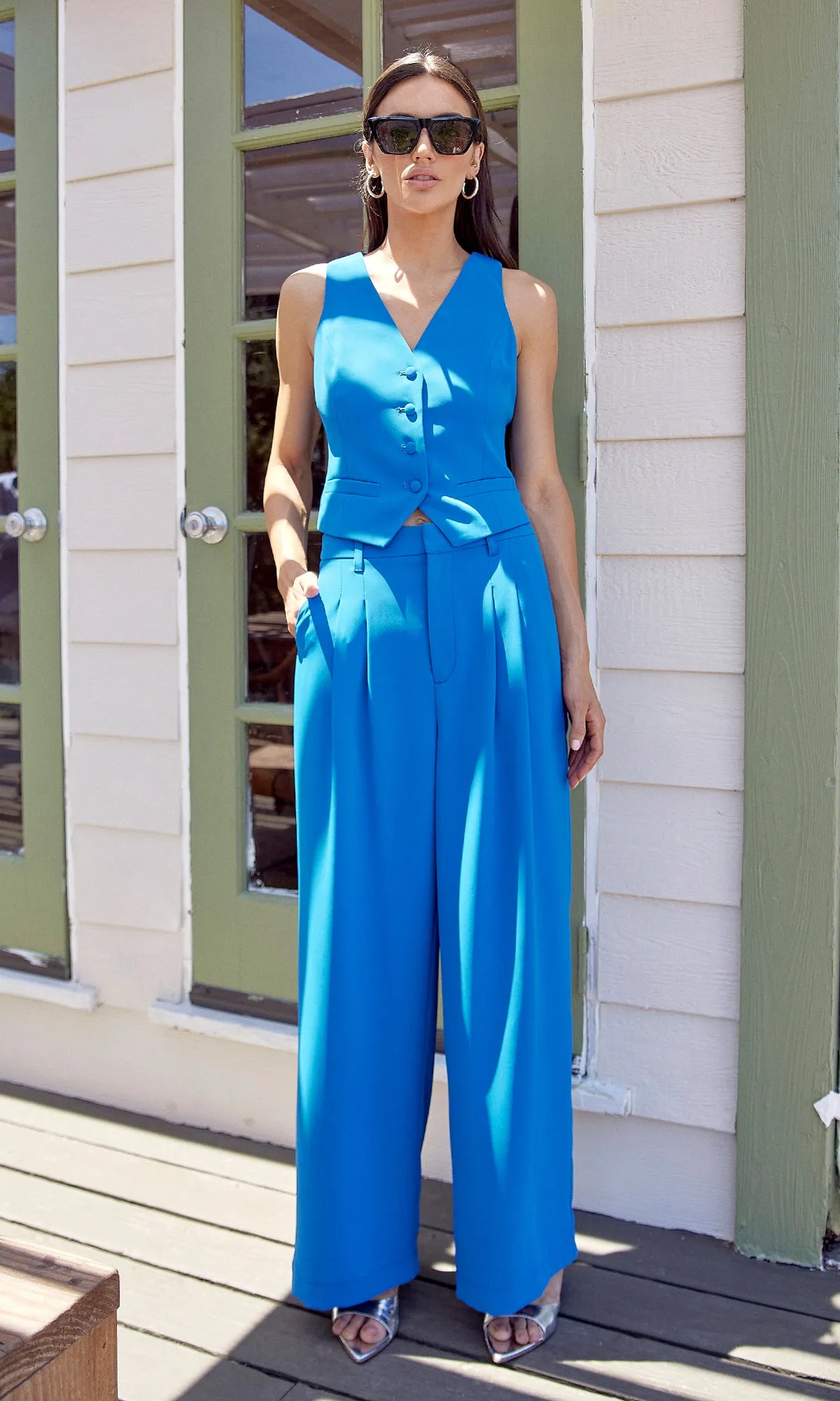 Stanley Wide Leg Trouser sold by Greylin