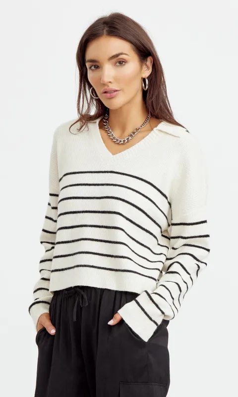 Florence Stripe Sweater Knit sold by Greylin