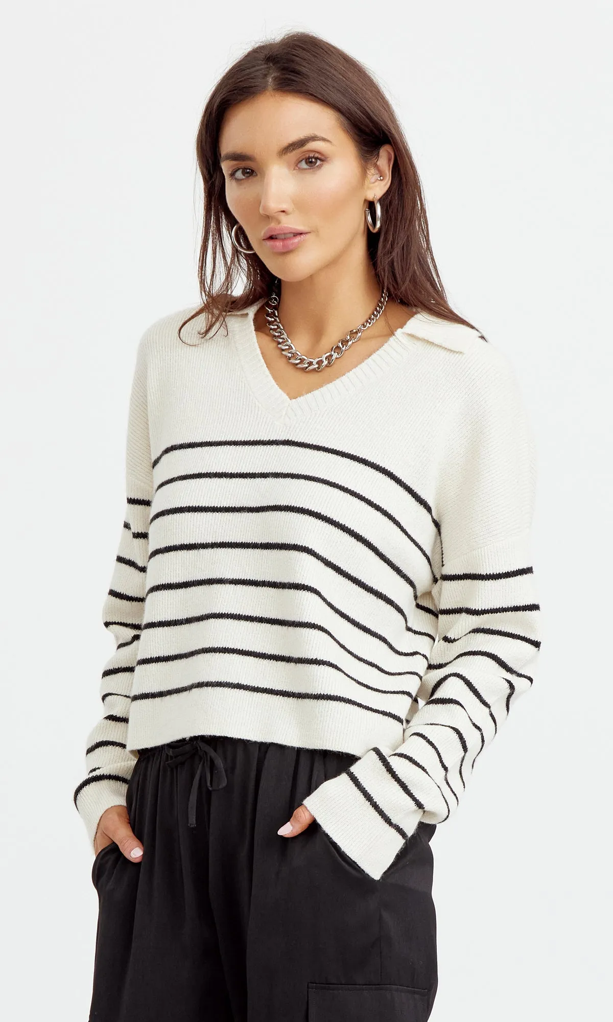 Florence Stripe Sweater Knit sold by Greylin