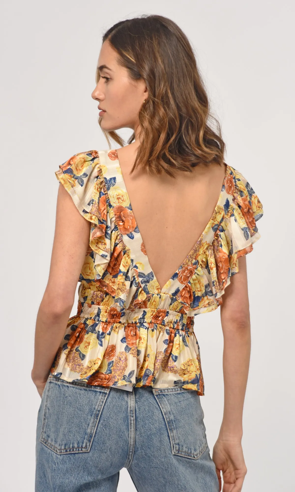 Cladela Ruffled Peplum Top sold by Greylin product image thumbnail 4