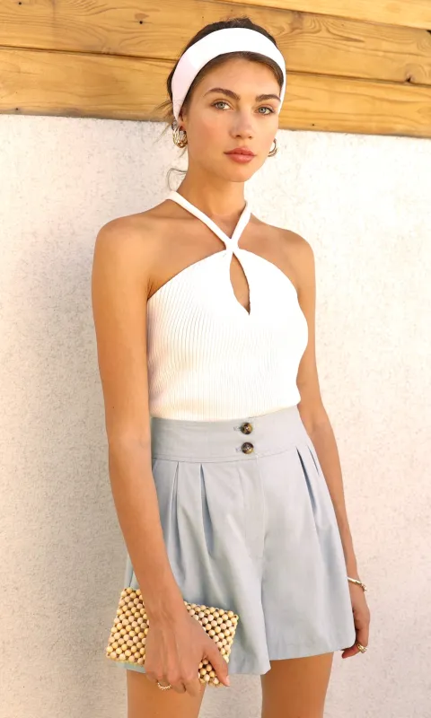 Matilda Pleat Front Shorts sold by Greylin