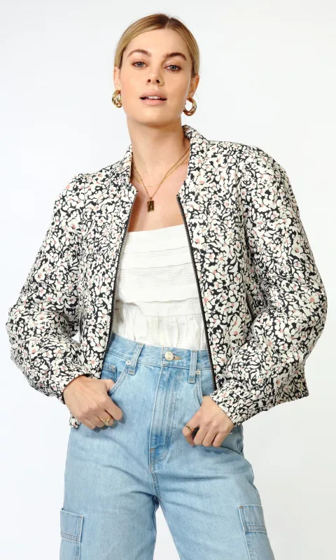 Gracie Puff Sleeve Bomber Jacket sold by Greylin