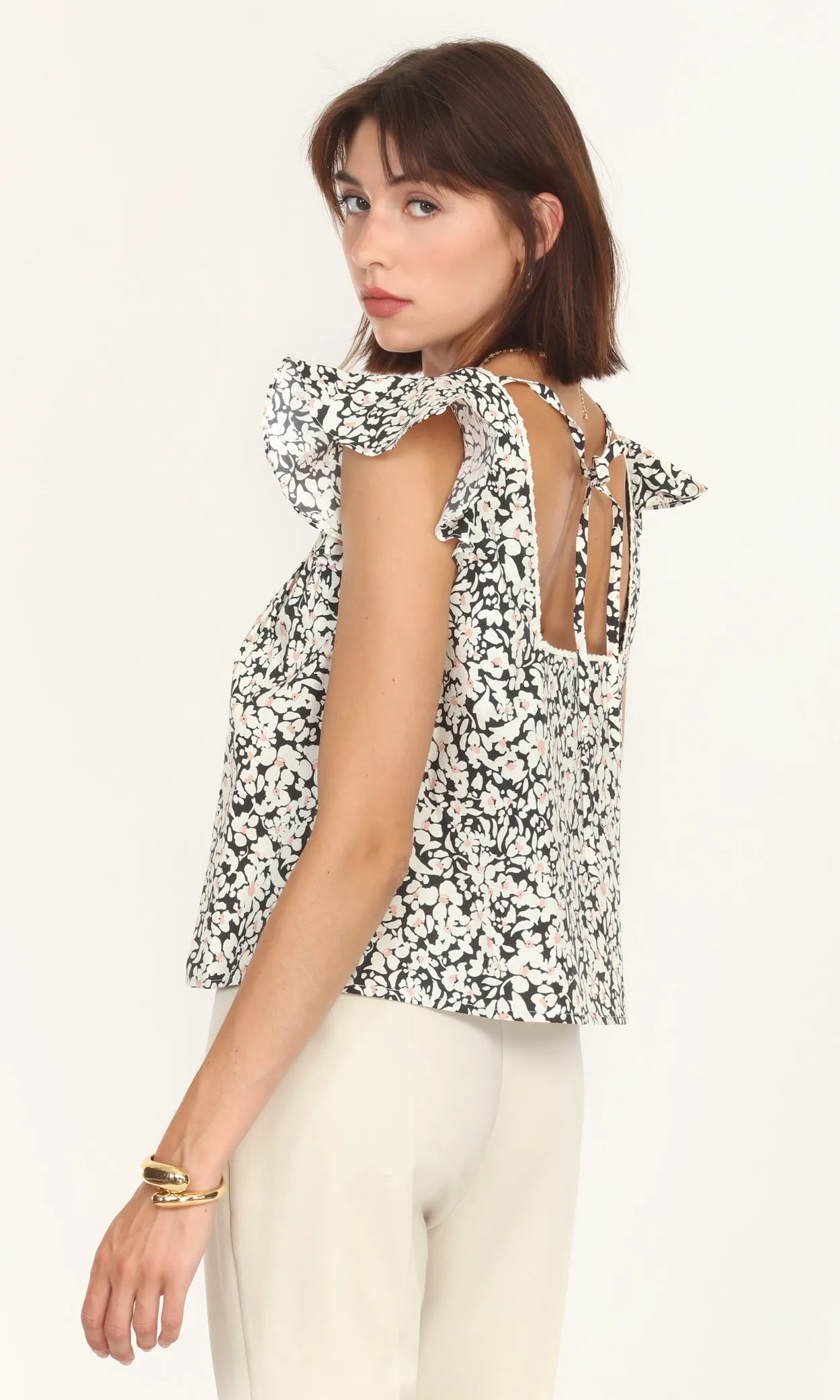 Bea Poplin Ruffled Top sold by Greylin product image thumbnail 2