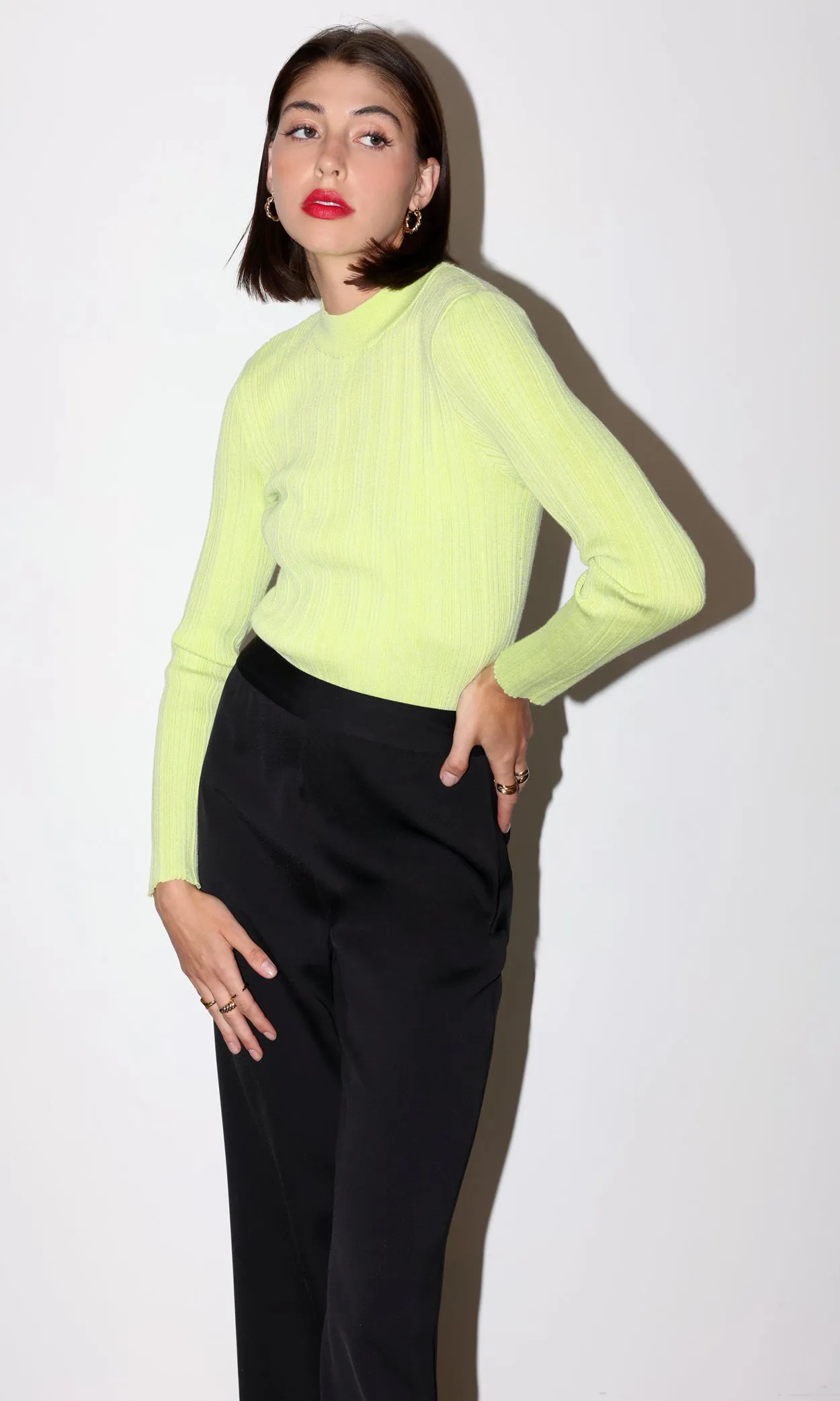 Alfred Ribbed Turtleneck Knit Top sold by Greylin product image thumbnail 3