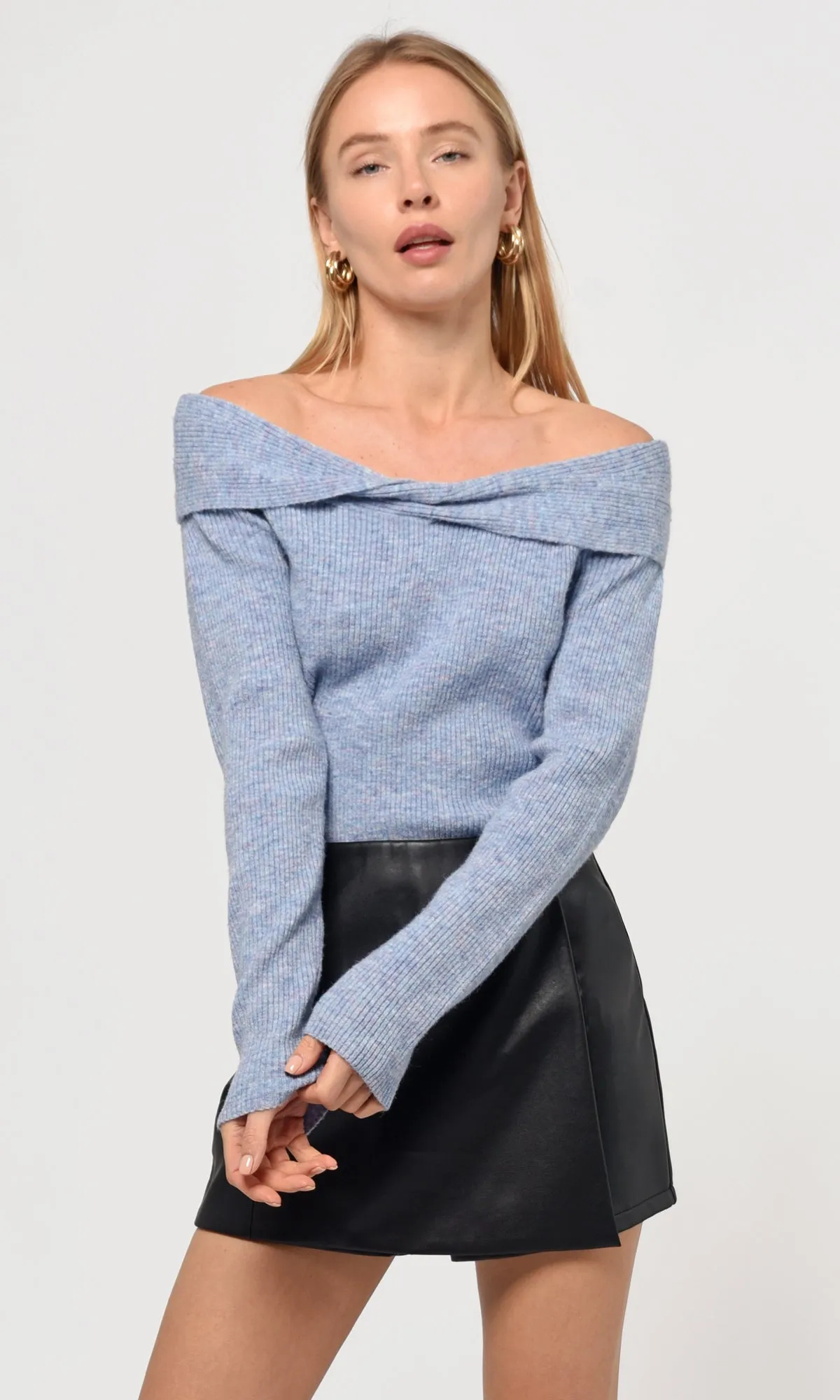 Beatriz Off Shoulder Knit Top sold by Greylin product image thumbnail 3