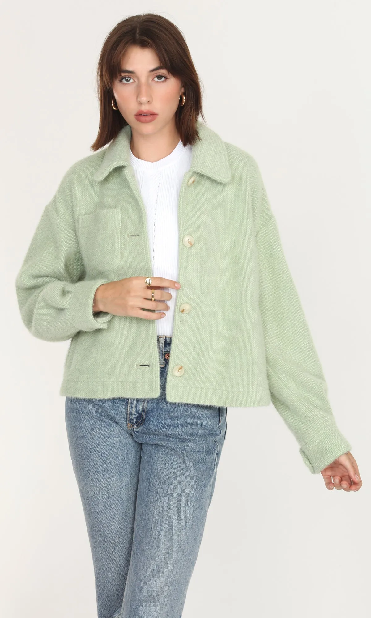 Nate Cozy Cropped Jacket sold by Greylin