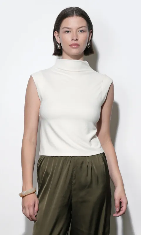 Paloma Funnel Neck Knit Top made by Greylin