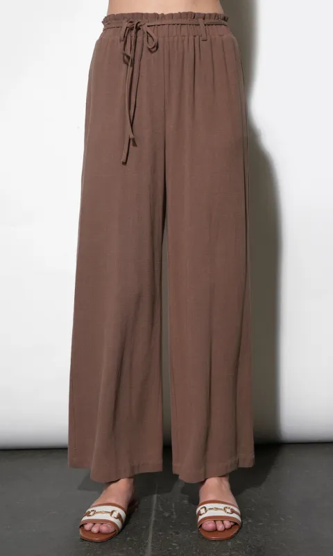 Mia Easy Wide Leg Pant With Tie Belt sold by Greylin
