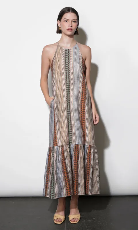 Faith Cross Back Strap Midi Dress sold by Greylin