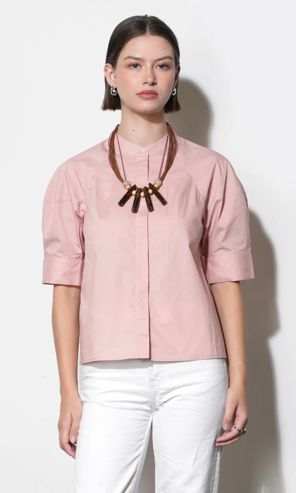 Laya Puff Sleeve Button Up Blouse sold by Greylin product image thumbnail 4