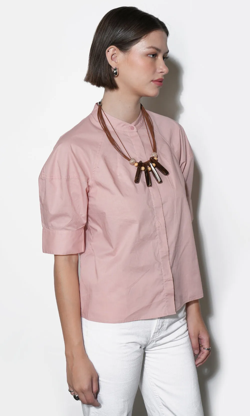 Laya Puff Sleeve Button Up Blouse sold by Greylin product image thumbnail 2