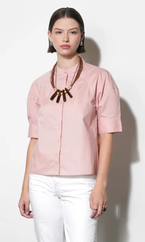 Laya Puff Sleeve Button Up Blouse made by Greylin