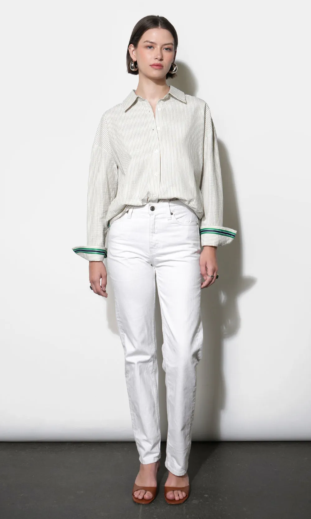 Sierra Oversized Stripe Button Down Shirt sold by Greylin product image thumbnail 5