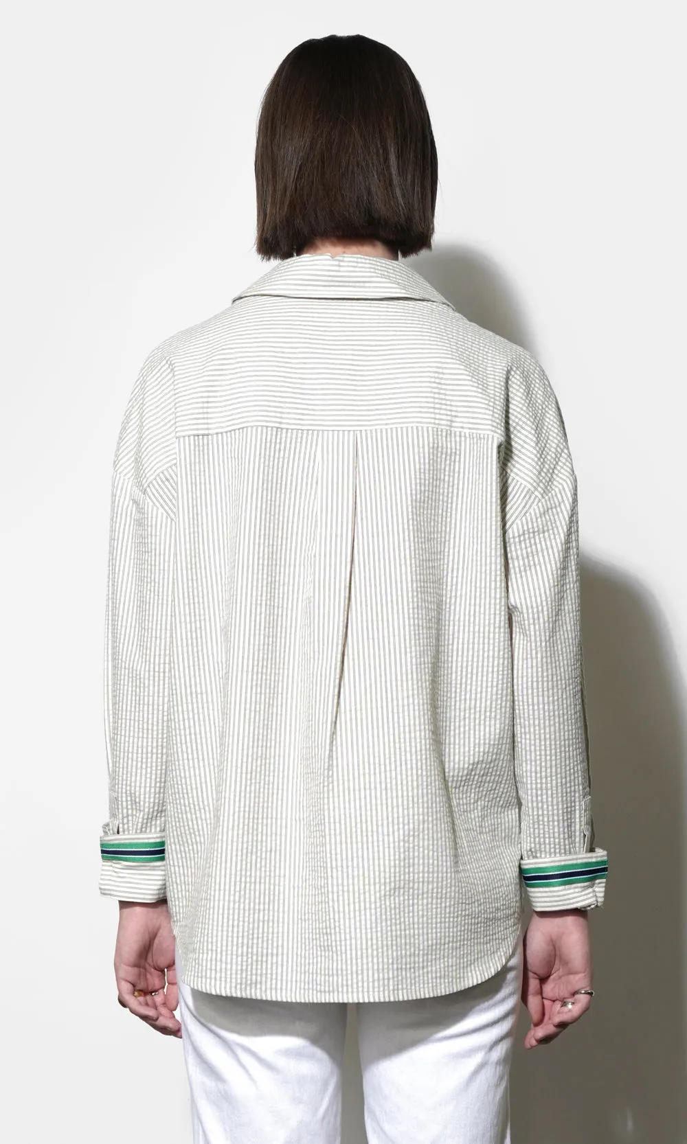 Sierra Oversized Stripe Button Down Shirt sold by Greylin product image thumbnail 3