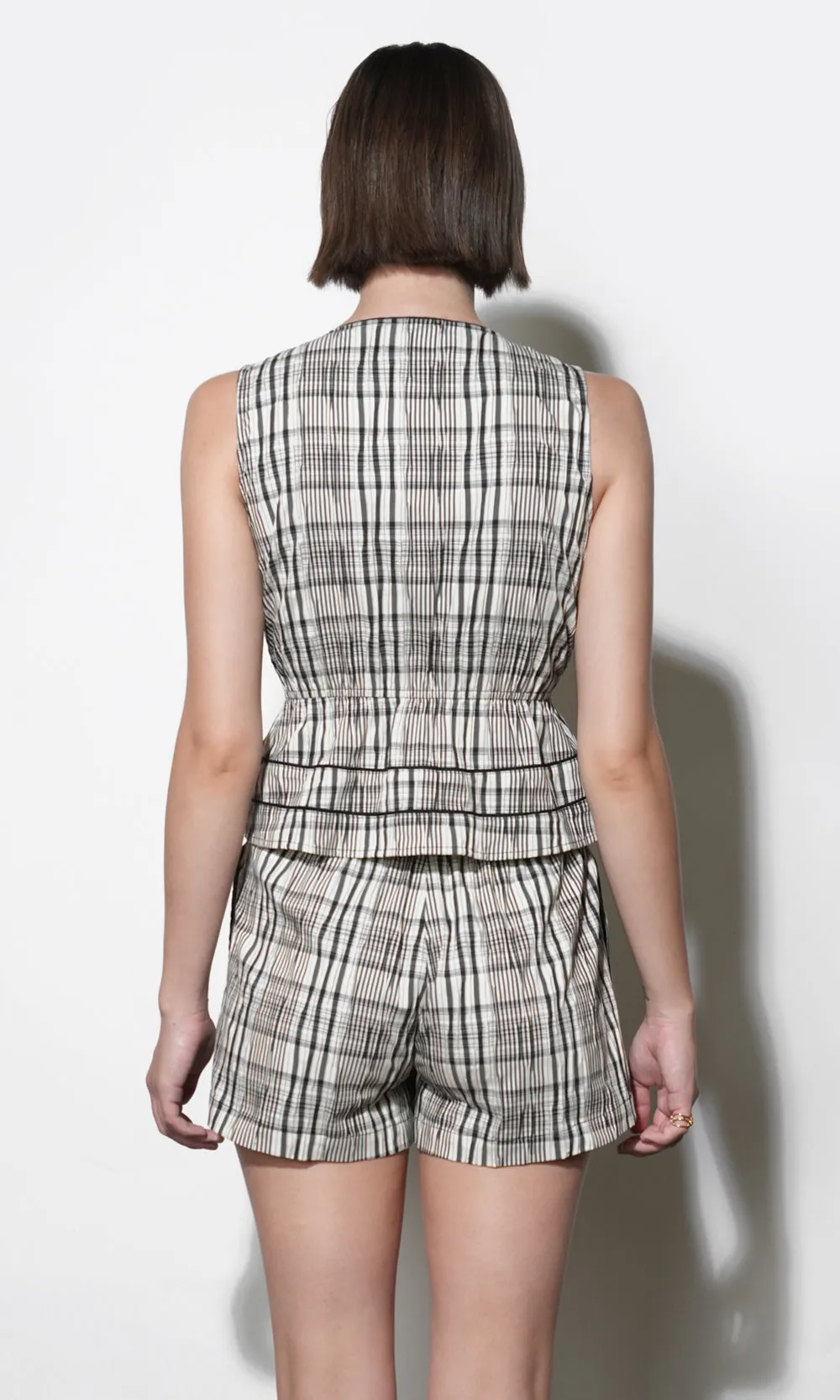 Ava Plaid High Waist Shorts sold by Greylin product image thumbnail 4