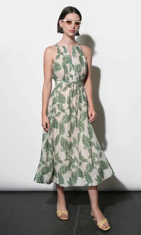Veneria Halter Midi Dress made by Greylin