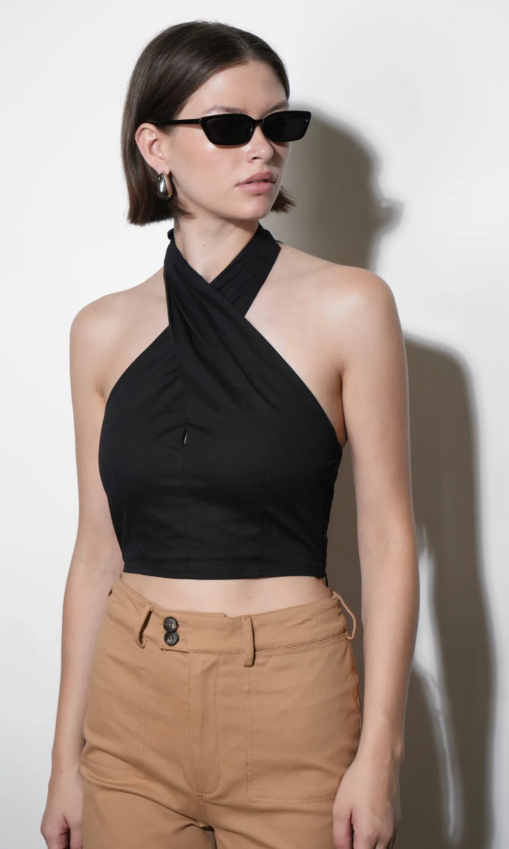 Melody Cotton Halter Top sold by Greylin