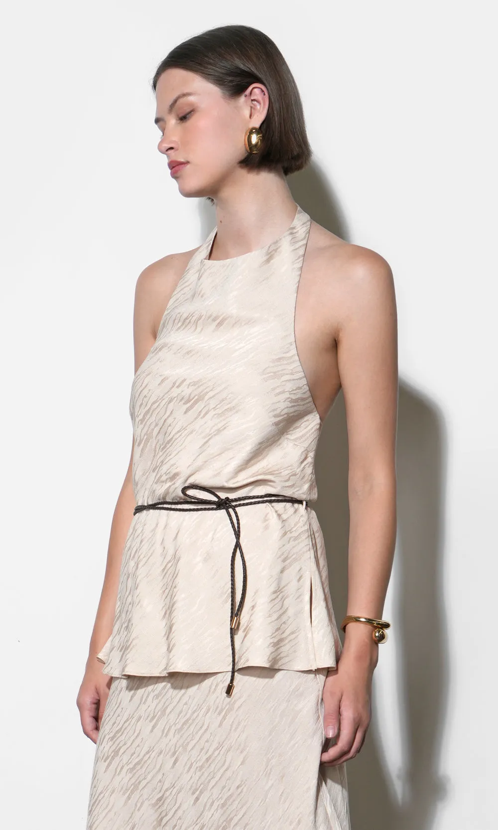 Lillian Halter Top With Braided Belt sold by Greylin product image thumbnail 4
