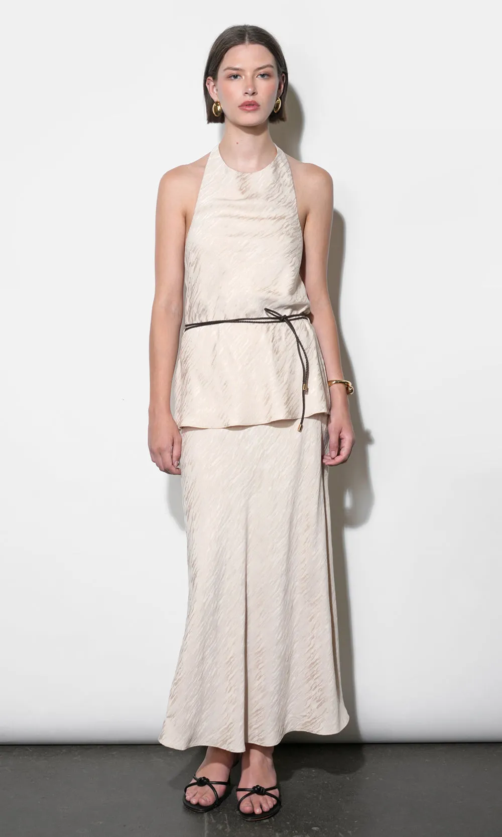 Lillian Halter Top With Braided Belt sold by Greylin product image thumbnail 5