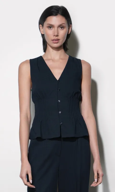 Lacey Pintuck Sleeveless Top made by Greylin