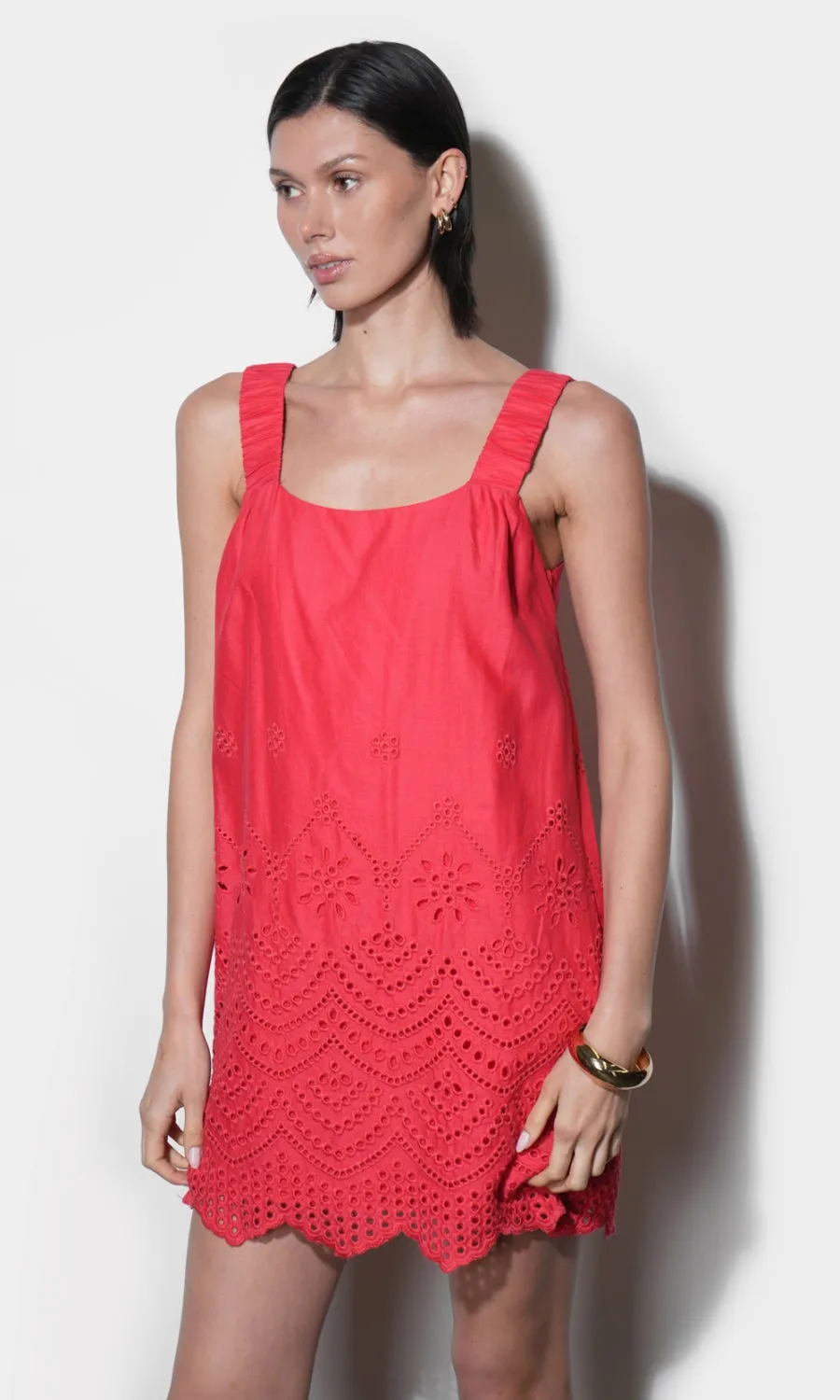 Kallie Linen Blend Embroidered Mini Dress sold by Greylin product image thumbnail 3