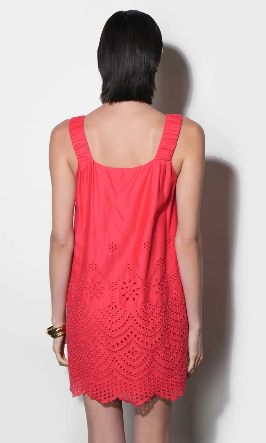Kallie Linen Blend Embroidered Mini Dress sold by Greylin product image thumbnail 2